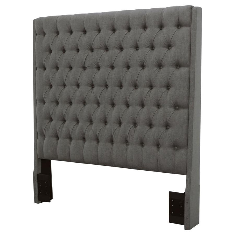 Camille - Upholstered California King Panel Headboard - Gray - JaxCo Furniture