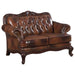 Victoria - Full Leather Upholstered Rolled Arm Loveseat - Brown - JaxCo Furniture