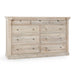 Adelaide - 9 Drawer Dresser - Natural White - JaxCo Furniture