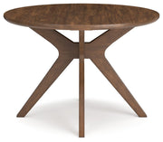 Lyncott - Brown - Round Dining Room Table - JaxCo Furniture