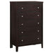 Carlton - 5-Drawer Bedroom Chest - Cappuccino - JaxCo Furniture