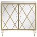 Astilbe - 2-Door Mirrored Accent Cabinet - Silver And Champagne - JaxCo Furniture