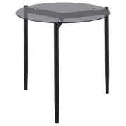 Rosalie - Round Smoked Glass Top Table - JaxCo Furniture