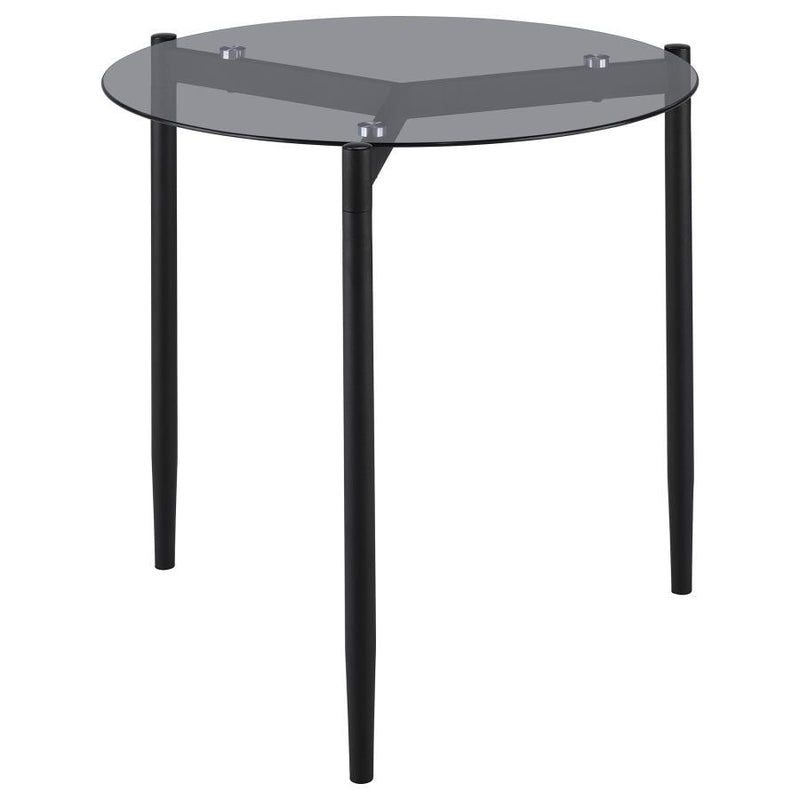 Rosalie - Round Smoked Glass Top Table - JaxCo Furniture