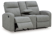 Gauntlet - Sterling - Double Recline Loveseat With Console - JaxCo Furniture