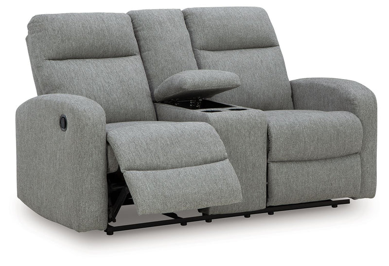 Gauntlet - Sterling - Double Recline Loveseat With Console - JaxCo Furniture