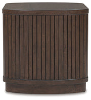 Korestone - Dark Brown - Square End Table - JaxCo Furniture