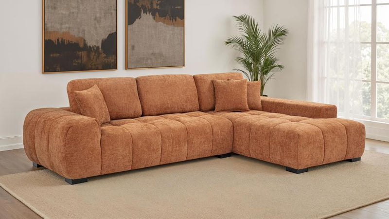 Octavia - Fabric Upholstered Sectional Chaise Sofa - JaxCo Furniture