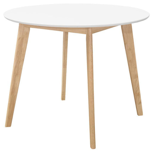 Breckenridge - Round Dining Table - Matte White - JaxCo Furniture