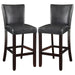 Alberton - Leatherette Upholstered Bar Chair (Set of 2) - Black - JaxCo Furniture