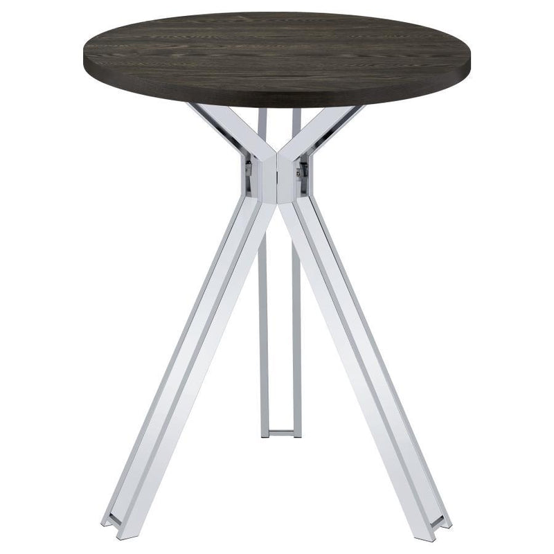 Edgerton - Round Pub Height Bistro Bar Table - Dark Oak - JaxCo Furniture