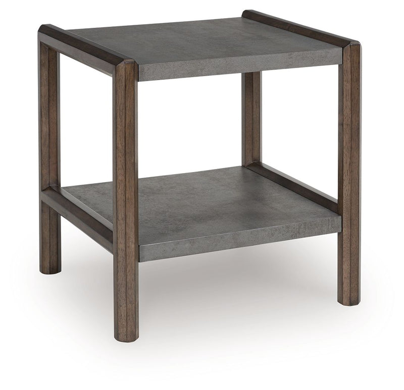 Kallenny - Brown / Gray - Rectangular End Table - JaxCo Furniture