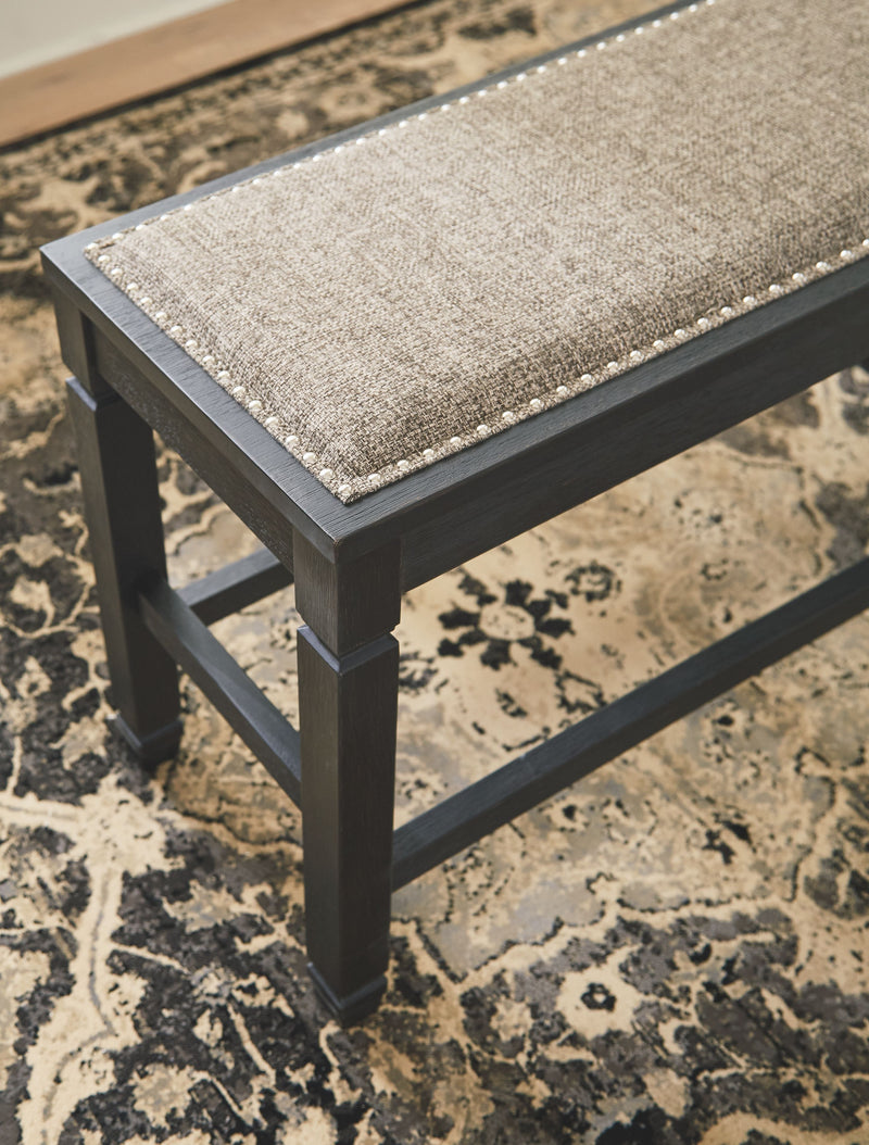 Tyler - Antique Black - DBL Counter UPH Bench - JaxCo Furniture