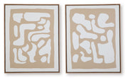 Waldett - Beige / White - Wall Art Set (Set of 2) - JaxCo Furniture