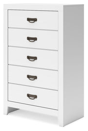Binterglen - White - Five Drawer Chest - JaxCo Furniture