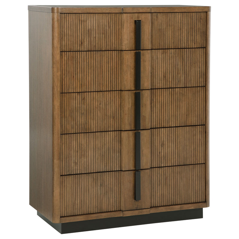 Terrace - 5-Drawer Chest Of Drawers - Ash Brown - JaxCo Furniture