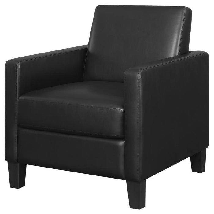 Julio - Upholstered Track Arm Accent Chair - Black - JaxCo Furniture