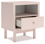 Wistenpine - Blush - One Drawer Night Stand - JaxCo Furniture