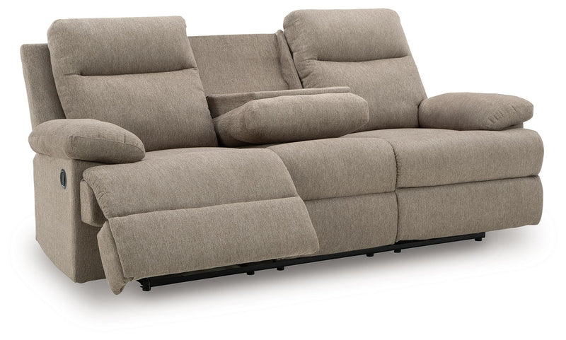 Side-Swipe - Reclining Sofa With Drop Down Table - JaxCo Furniture