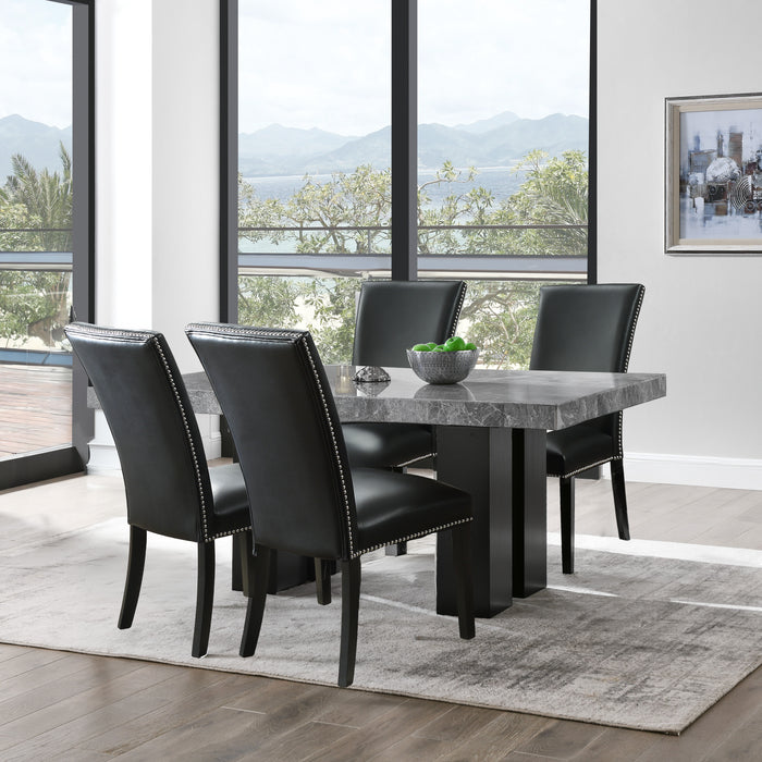 Camila - Rectangular Dining Set - Gray Top - JaxCo Furniture