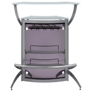 Dallas - 2-Shelf Curved Freestanding Home Bar Cabinet - JaxCo Furniture