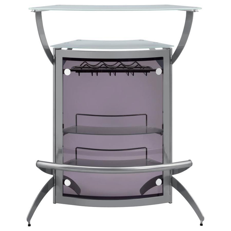 Dallas - 2-Shelf Curved Freestanding Home Bar Cabinet - JaxCo Furniture