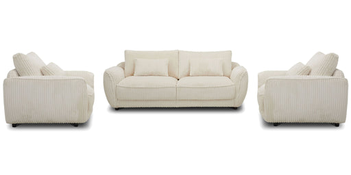 Utopia - Sofa And 2 Chair And Half - Mega Ivory - JaxCo Furniture
