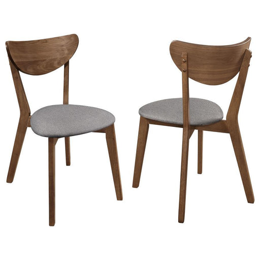 Alfredo - Dining Side Chair (Set of 2) - Gray And Natural Walnut - JaxCo Furniture