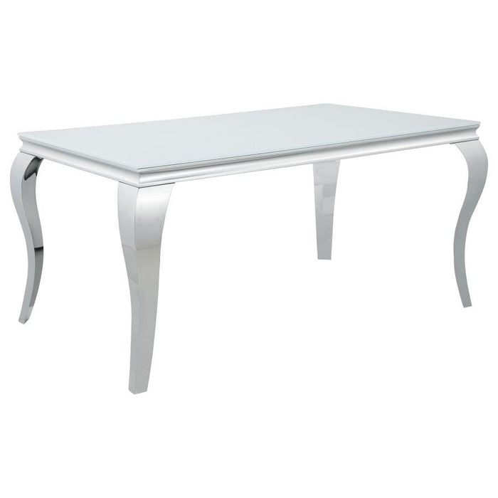 Carone - Rectangular Glass Top Dining Table - JaxCo Furniture