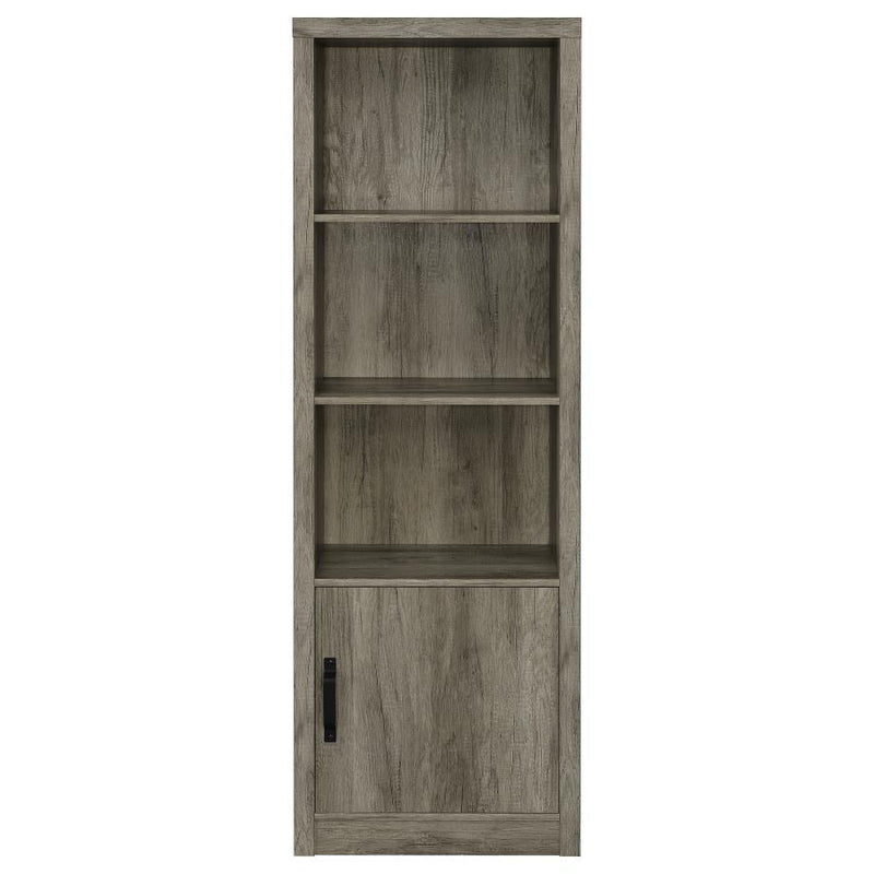Burke - 3-Shelf Engineered Wood Media Tower - Gray Driftwood - JaxCo Furniture