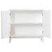 Gambon - 2 Door Wood Honeycomb Pattern Accent Cabinet - White - JaxCo Furniture