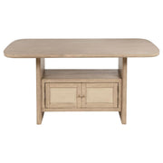 Kailani - Cane Counter Height Storage Dining Table - Beige Oak - JaxCo Furniture