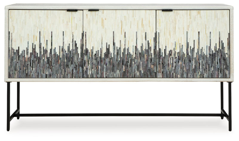Freyton - White / Gray - Accent Cabinet - JaxCo Furniture