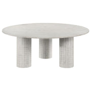 Astoria - Round Genuine Marble Coffee Table - White - JaxCo Furniture