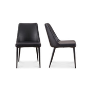 Lula - Vegan Leather Dining Chair (Set of 2) - Black - JaxCo Furniture