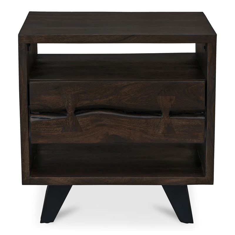 Madagascar - Accent Nightstand - Dark Brown - JaxCo Furniture