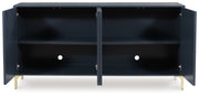 Loirwick - Dark Blue - Accent Cabinet - JaxCo Furniture