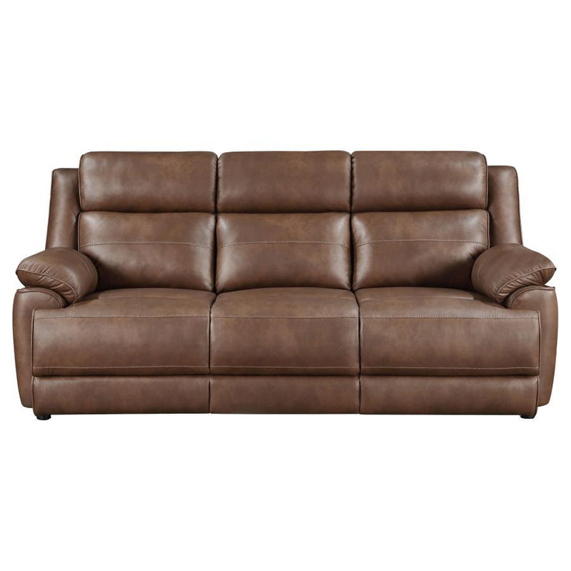 Ellington - Upholstered Padded Arm Sofa - Dark Brown - JaxCo Furniture