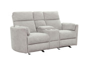 Radius - Power Glider Reclining Console Loveseat - Mineral - JaxCo Furniture
