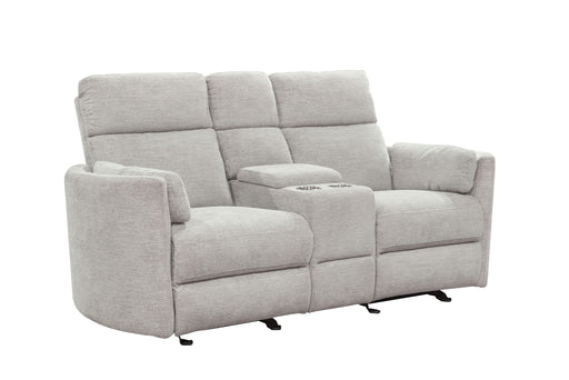Radius - Power Glider Reclining Console Loveseat - Mineral - JaxCo Furniture