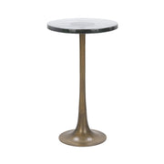 Fabiana - Round Accent Table - Gold / Black - JaxCo Furniture