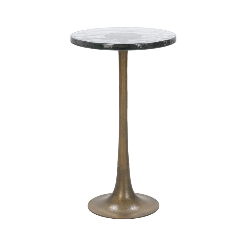 Fabiana - Round Accent Table - Gold / Black - JaxCo Furniture