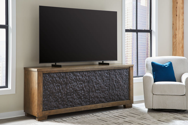 Rosswain - Warm Brown - Extra Large TV Stand - JaxCo Furniture