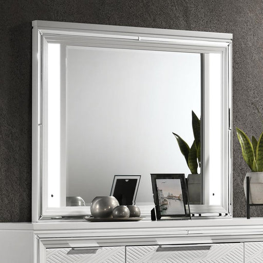 Marmore - LED Dresser Mirror - White - JaxCo Furniture