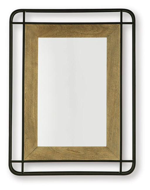 Beelman - Black / Brown - Accent Mirror - JaxCo Furniture