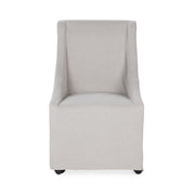 Warwick - Upholstered Rolling Dining Chair - JaxCo Furniture