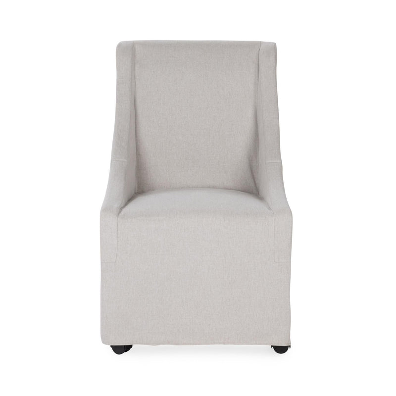 Warwick - Upholstered Rolling Dining Chair - JaxCo Furniture