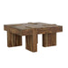 Samira - Square Solid Wood Coffee Table - Natural Sheesham - JaxCo Furniture