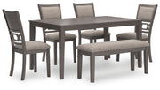 Wrenning - Gray - Dining Room Table Set (Set of 6) - JaxCo Furniture