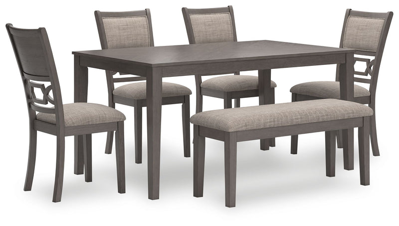 Wrenning - Gray - Dining Room Table Set (Set of 6) - JaxCo Furniture